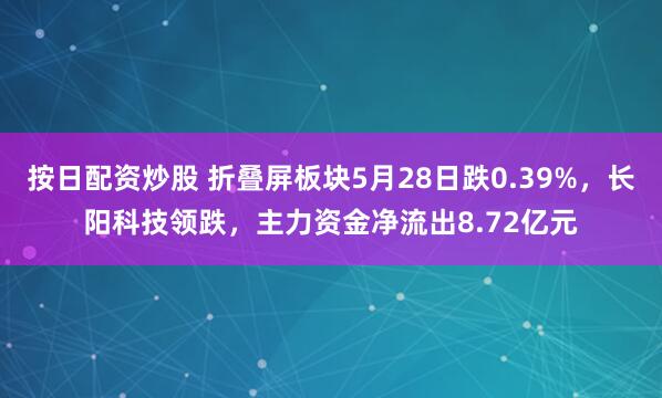 按日配资炒股 折叠屏板块5月28日跌0.39%，长阳科技领跌，主力资金净流出8.72亿元